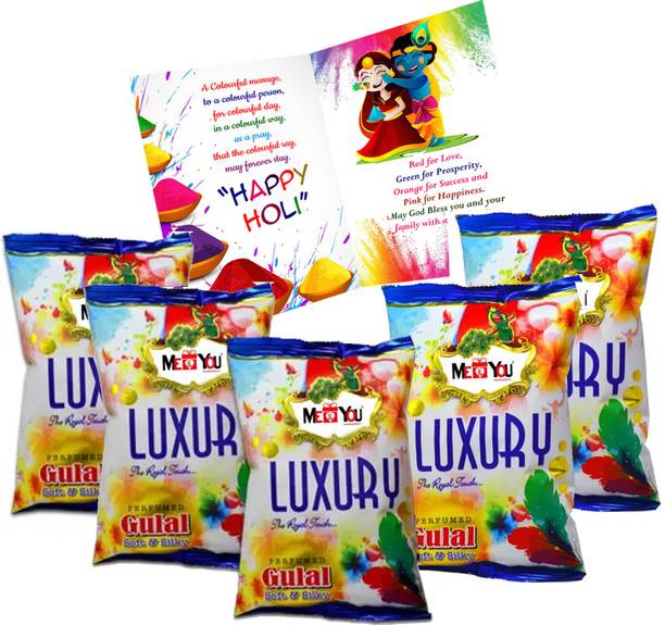 ME&YOU Holi Gift With Gulal Combo Holi Color Powder Pack of 5