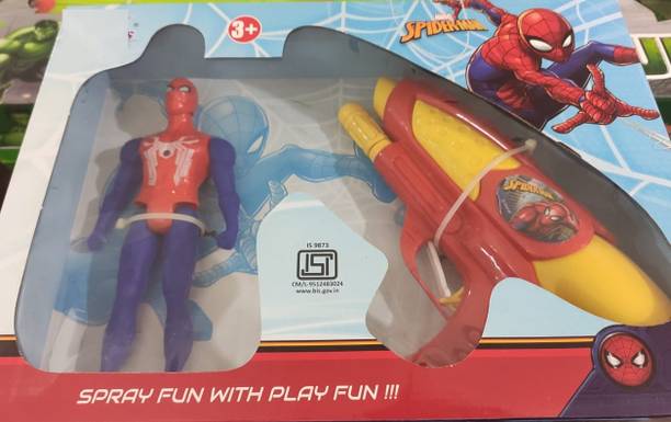 giftsrus Spiderman Pichkari wih Toy-Holi Water Gun with Pressure Mechanism Holi Color Paste Pack of 1