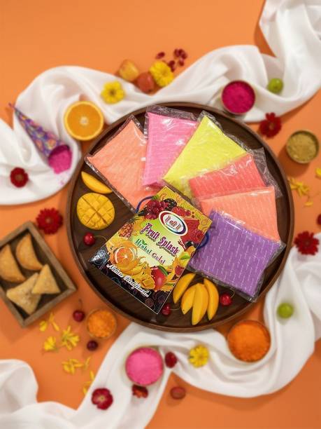Shri Fruit Splash Herbal Fruity Gulal Holi Color Powder Pack of 6