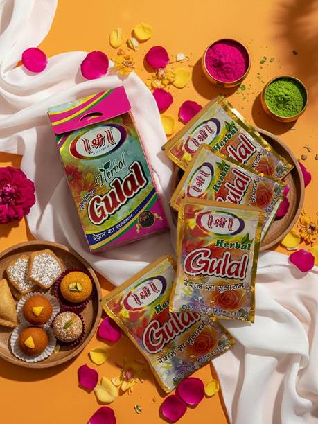 Shri Herbal Gulal Holi Color Powder Pack of 5