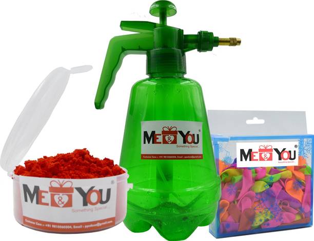 ME&YOU Pichkari, Color, Balloon Holi Combo