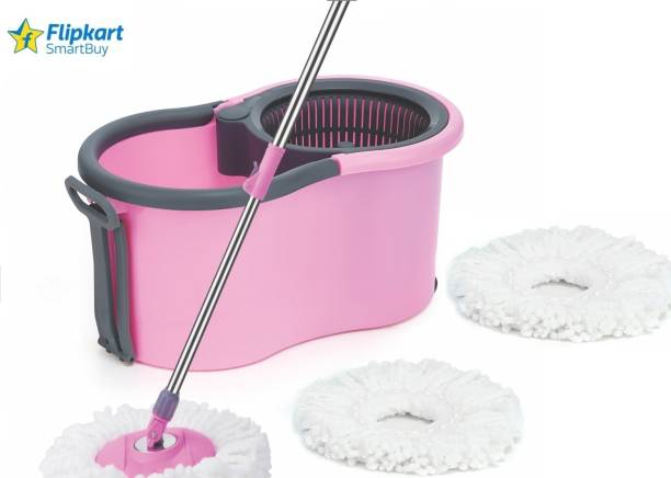 Flipkart SmartBuy HOME CLEANING MOP SET WITH 3 MICROFIBER REFILLS PLASTIC SPRINKLER PINK COLOR Mop Set