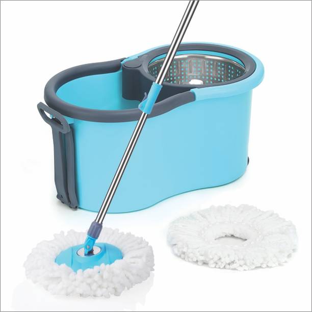 पाइनविंटा NEW DESIGNER MOP SET IN BLUE COLOR WITH 2 REFILLS UNBREAKABLE BODY OF MOP मॉप सेट