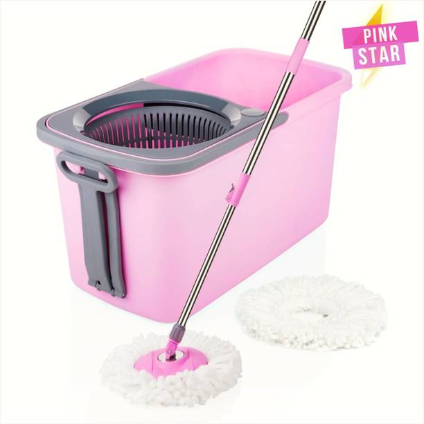 PINEVINTA PINK STAR PLASTIC HANDLE MOP SET Mop Set