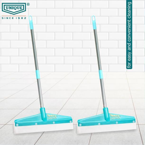 UNIQUE Premium Teeny floor wiper for Bathroom cleaning 12x36 metal rod & EVA blade (2) Floor Wiper