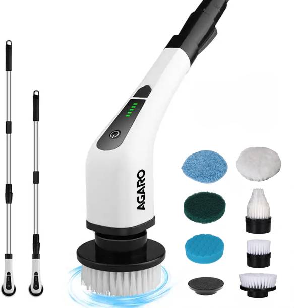 AGARO Royal Electric Spin Scrubber,3 Adjustable Size,2 Adjustable Speeds Cleaning Brush