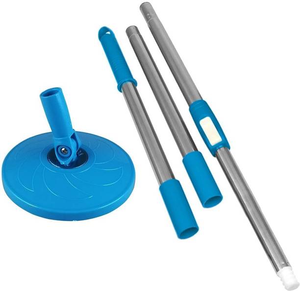SS Replacement Mop Handle & Plastic Disc Plate Set,127cm Expandable Stick Length
