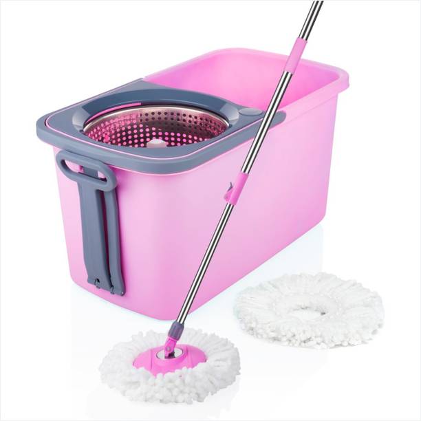 PINEVINTA Amazing Smart Easy To Clean Floor Magic Bucket 2 Absorbers, Floor , Wet and Dry Mop Set