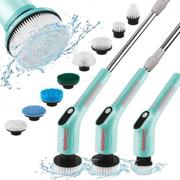 स्पोत्जेरो बी मिल्टन 8-in-1 Electric Spin Scrubber, Cordless Cleaning Brush with Adjustable Handle सफाई का ब्रश