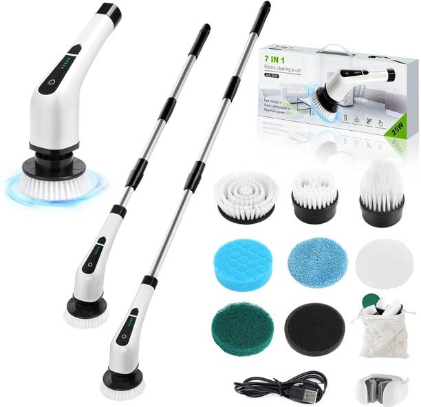 Almond 9 in 1 Cordless Electric Spin Scrubber for Home Cleaning Set &Floor Cleaning Set Cleaning Brush