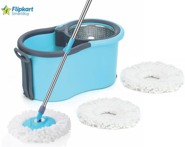 Flipkart SmartBuy NEW MOP SET WITH STEEL SPRINKLER 3 MICROFIBER REFILLS BLUE COLOR Mop Set
