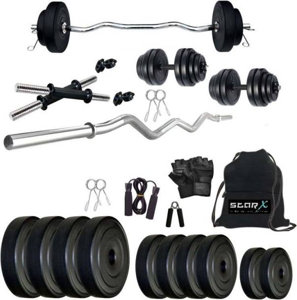 Star X 50 kg PVC with 3ft Rod and Accessories Home Gym Combo