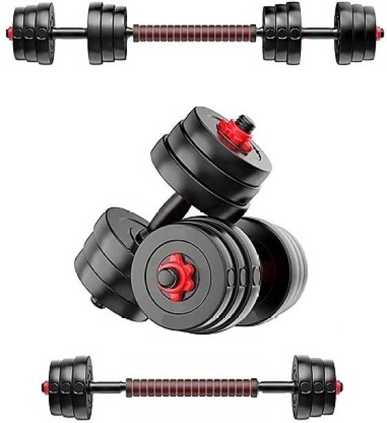 Paramjit Tading Co 10 kg 3 In 1 Convertible Adjustable Dumbbells kit (2.5kg x 4 =10 ) Home Gym Combo