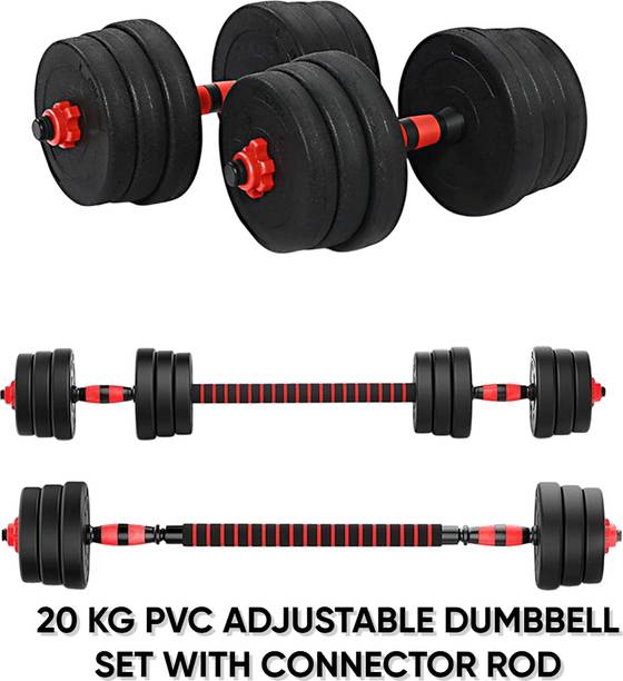 BULLAR Adjustable Dumbbells with Connector Rod for Home Gym & Full-Body Workout Adjustable Dumbbell