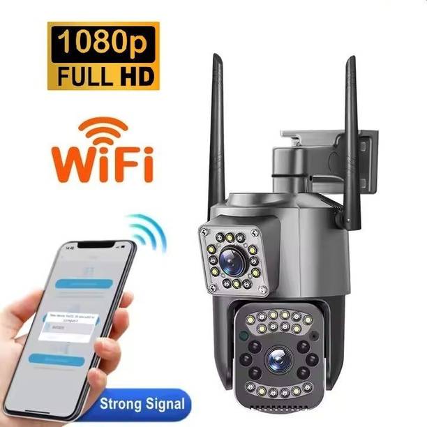 APENTERPRISES WiFi 1080p HD 360° PTZ Camera Waterproof Outdoor Home Security Camera
