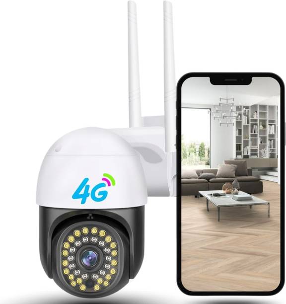 VisionCam 4G Sim 360° Rotation, Full HD Night Vision & Motion Detection Waterproof IP66 Security Camera