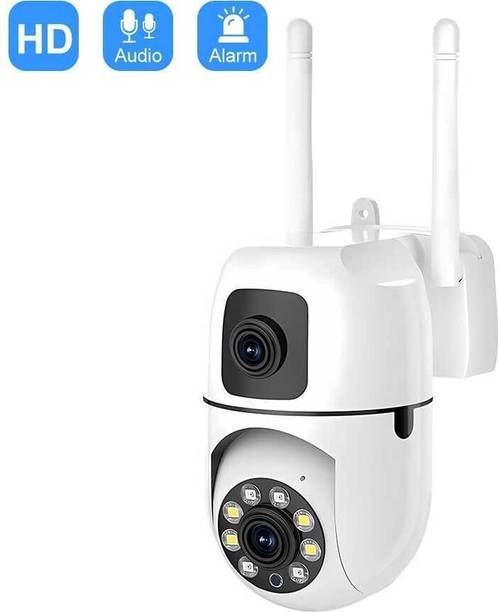 Clubics Supercam Mini Dual Lens 10MP WiFi Indoor Security Camera with PTZ + Bullet View Security Camera