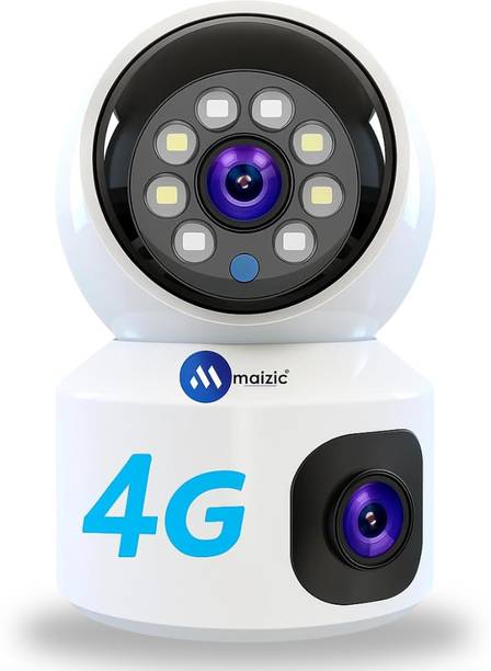 Maizic Smarthome 4G 5+5MP CCTV Camera 360° Pan & Tilt| Dual lens/Dual View| 2-Way Audio| color NV Security Camera