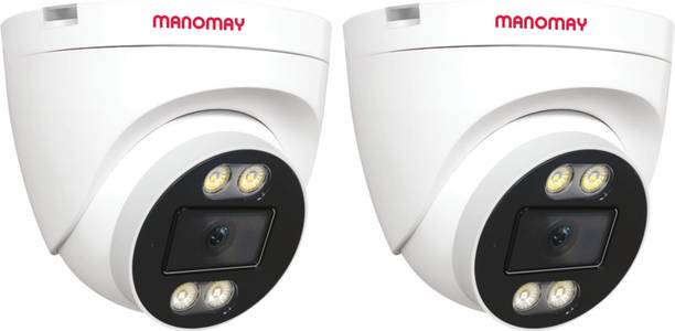 Manomay Pack of 2 BIS STQC Certified 3MP 4G SIM Dome AI Human Detection Security Camera