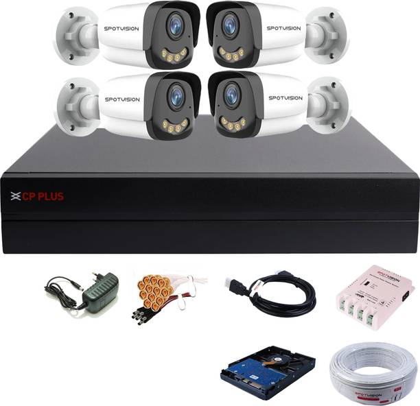CP PLUS 4 Channel HD DVR 1080p,Color Nightvision Outdoor Camera 2.4 MP Security Camera
