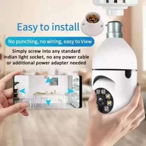 SKY HUB Bulb Shape PTZ V380 Pro | Indoor 360° Spy Camera wifi camera Security Camera