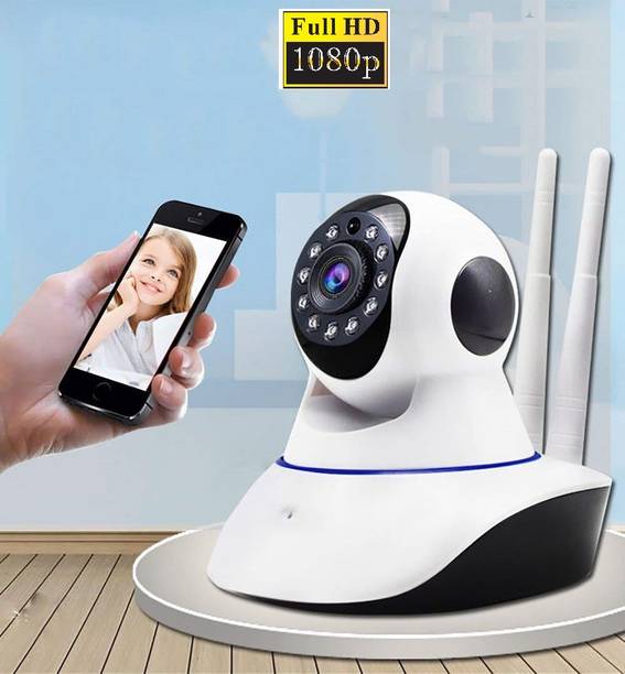 Bzrqx CCTV 1080P WiFi Wireless PTZ Camera 360° Live View TwoWay Audio Night Vision Security Camera
