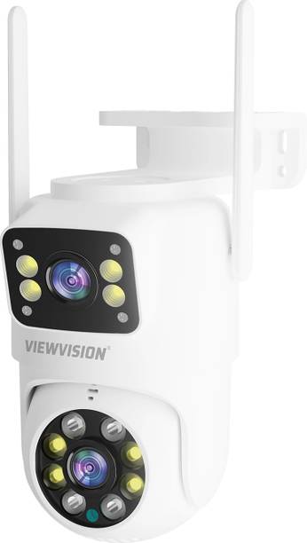 Viewvision AT-R2H 3MP+3MP Full HD Dual Lens 2-Strong Antina & 12-LEDs (360°) Pan/Tilt Wi-Fi Security Camera