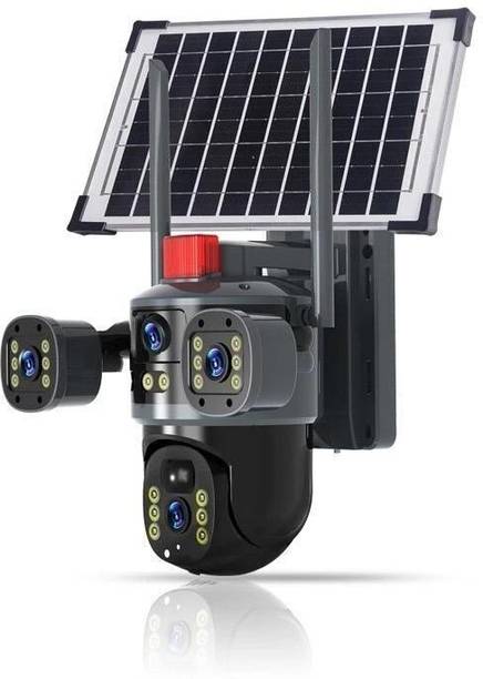 OneXsale 12MP 4G 3 Lens FHD Solar CCTV Night Vision IP66 Weatherproof Security Camera