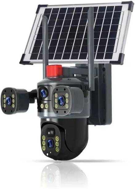 GiftNow 12MP 4G Solar CCTV Dual-Lens Camera | Triple Screen View Night Vision Waterproof Security Camera