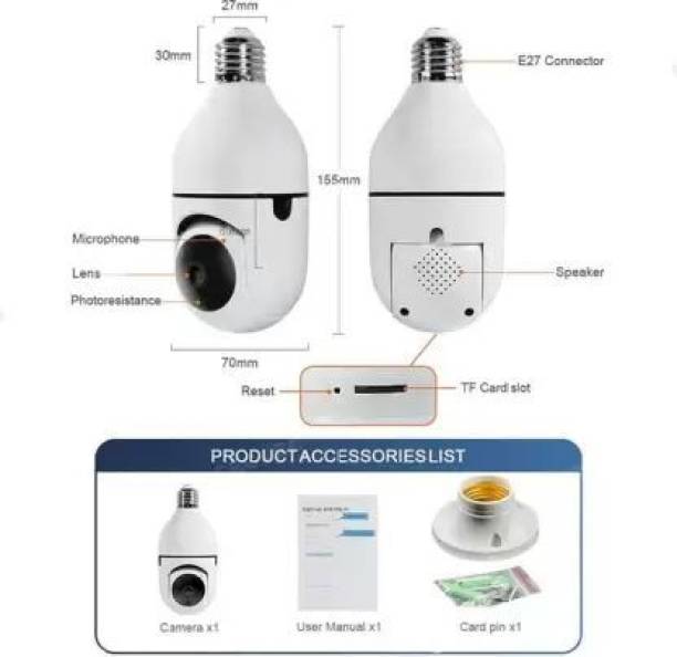 GREENEYE TECHNOLOGY CCTV Camera Wireless Bulb Shape PTZ V380 Pro Spy Camera wifi cctv camera Spy Camera