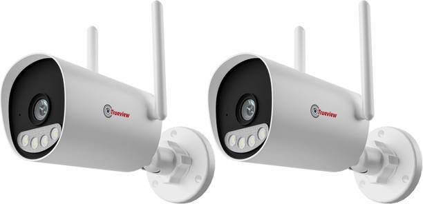 Trueview 3MP STQC & BIS WiFi Bullet [Pack of 2] All Time Color Night Vision Outdoor Pro Security Camera