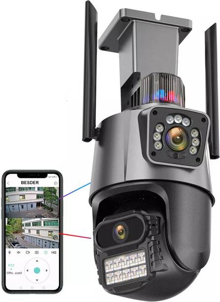 AVOIHS SIM Camera 1080p HD PTZ 4G Bullet+360° PTZ Control TwoWay Audio Night Vision Security Camera