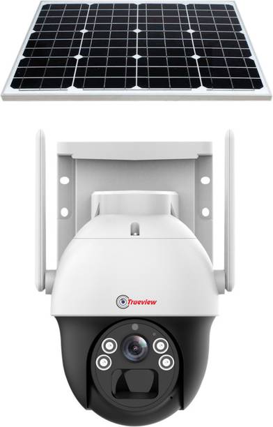 Trueview T18149 4G Sim Based 4Mp Battery Powered Mini Pan Tilt With Solar Panel, Security Camera