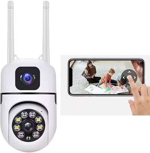 IFITech 4MP Dual Lens Security WiFi Camera | 2 MP Each Lens| External Antenna Security Camera