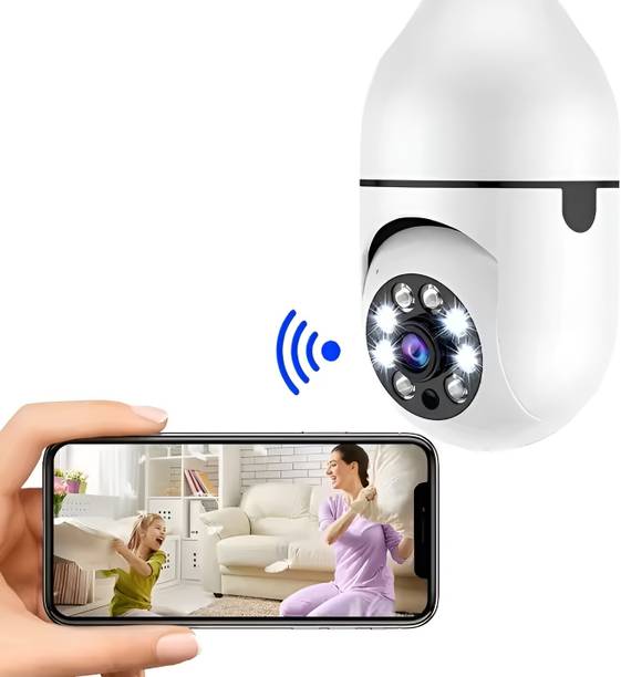kanyansh 1080p PTZ Bulb Shape|360°Home Security Camera Night Vision|Motion Sensor WIFI Security Camera
