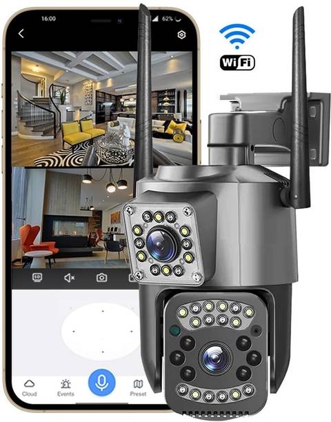 Bzrqx Wireless PTZ Security Camera with AI Motion Detection & 360° Rotation Security Camera