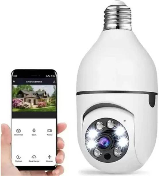 SATTOBISION Bulb Shape PTZ V380 Pro | Indoor 360° Spy Camera wifi camera Security Camera
