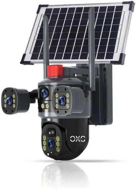 OneXsale 12MP 4G Solar CCTV with 3 Lens, Full HD Night Vision, IP66 Outdoor Security Camera