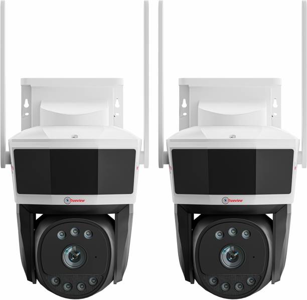 ट्रूव्यू Pack of 2 3MP WiFi Pan Tilt CCTV Cameras | 10X Zoom | Human Detection सिक्योरिटी कैमरा