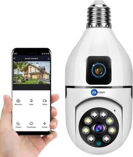 मॉनरिक्स 5+5MP Ultra HD Dual Lens for crystal-clear video quality with enhanced clarity. सिक्योरिटी कैमरा