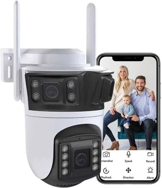 GiftNow 6MP 3 Lens Wifi 360 View CCTV Camera Waterproof AI Human Detection Night Vision Security Camera