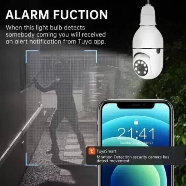 PERAMISYM CCTV Camera Wireless Bulb Shape V380 Indoor 360° Spy wifi camera mobile connect Security Camera