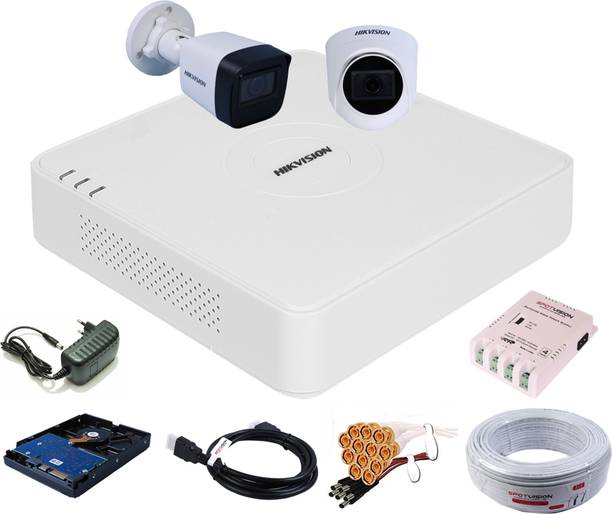HIKVISION 4 Channel HD DVR 1080P,IP67 2MP Outdoor & Indoor Camera (1080P),COMBO-07 Security Camera