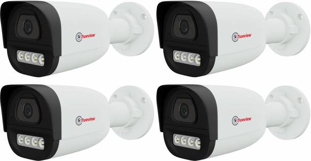 Trueview Pack of 4 | 2MP HD Bullet CCTV Cameras | Dual Light Color Night Vision Security Camera