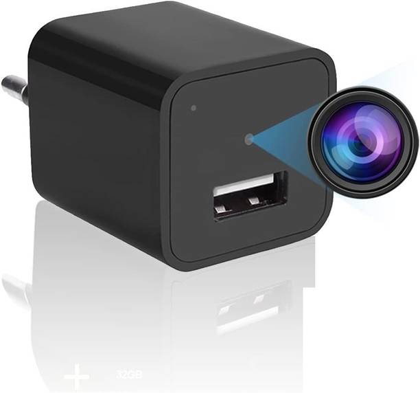 Safetynet 1080P Mini home security camera With USB smart phone charger,32GB SD Card Support for office, Home, Kids, Baby, Pet Monitoring and More.. Security Camera Security Camera