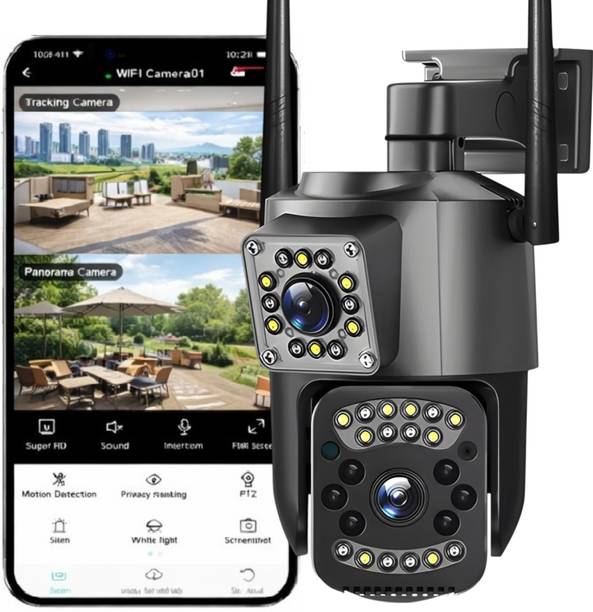 OSQD 4MP+4MP Dual Lens WiFi CCTV Camera PTZ 360° AI Tracking Two Way Audio Security Camera