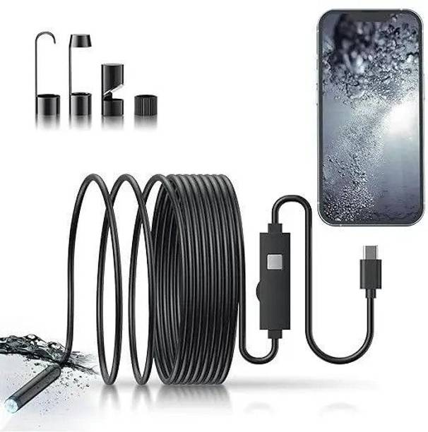 SecureAac Endoscope USB Camera 7mm Lens with 6LEDs and 2M Wire for Inspection Use Security Camera