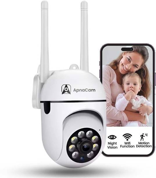ApnaCam 5MP FHD WiFi Mini Fox PTZ Camera 360° View, Two-Way Audio Wireless Home & Office Security Camera
