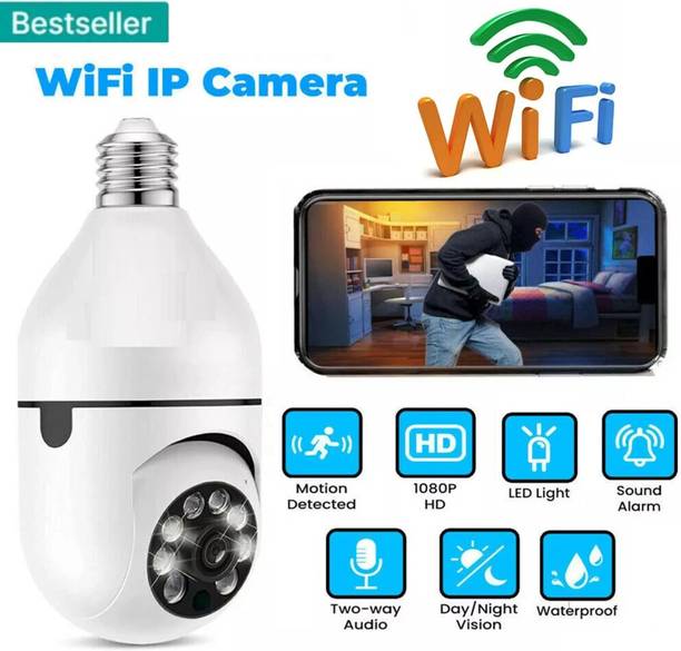 AARDWOLF Full HD WiFi Smart Bulb Camera - Night Vision, Motion Detection, Two-Way Audio Security Camera