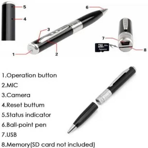 SKY HUB PEN CC-57 SPY PEN 720P CAMERA FULL HD AUDIO & VIDEO RECORDING ULTRA HD PRO LENS Security Camera
